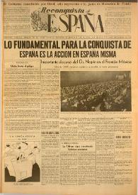 Reconquista de España : Periódico Semanal. Órgano de la Unión Nacional Española en México. Año I, núm. 13, 14 de septiembre de 1945 | Biblioteca Virtual Miguel de Cervantes