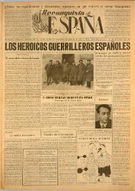 Reconquista de España : Periódico Semanal. Órgano de la Unión Nacional Española en México. Año I, núm. 15, 10 de octubre de 1945 | Biblioteca Virtual Miguel de Cervantes