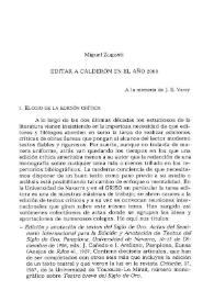 Editar a Calderón en el año 2000 / Miguel Zugasti | Biblioteca Virtual Miguel de Cervantes