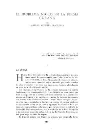 El problema negro en la poesía cubana / por Manuel Moreno Fraginals | Biblioteca Virtual Miguel de Cervantes