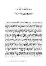 Sor Juana en la crítica española / Luis Sáinz de Medrano | Biblioteca Virtual Miguel de Cervantes