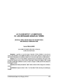 La ciudad-mito y lo grotesco en los hermanos González Tuñón / Susana Trujillo Ros | Biblioteca Virtual Miguel de Cervantes