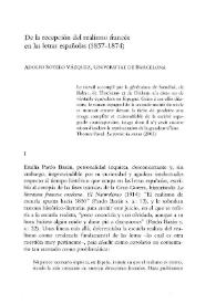 De la recepción del realismo francés en las letras españolas (1857-1874) / Adolfo Sotelo Vázquez | Biblioteca Virtual Miguel de Cervantes