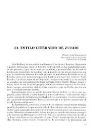 El estilo literario de Zubiri / Pedro Laín Entralgo | Biblioteca Virtual Miguel de Cervantes