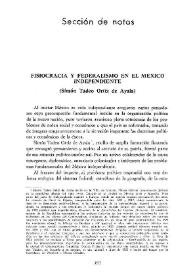 Fisiocracia y federalismo en la América Latina (Simón Tadeo Ortiz de Ayala) / Marcelo Bitart Letayf | Biblioteca Virtual Miguel de Cervantes