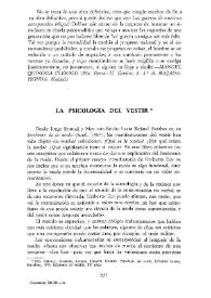 La psicología del vestir / Carmen Bravo Villasante | Biblioteca Virtual Miguel de Cervantes