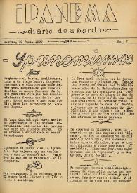 Ipanema : diario de a bordo. Núm. 7, 20 de junio de 1939 | Biblioteca Virtual Miguel de Cervantes
