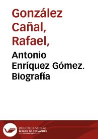 Antonio Enríquez Gómez. Biografía / Rafael González Cañal | Biblioteca Virtual Miguel de Cervantes
