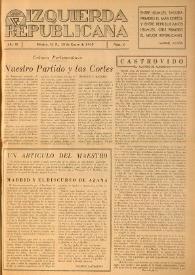 Izquierda Republicana. Año II, núm. 6, 15 de enero de 1945 | Biblioteca Virtual Miguel de Cervantes