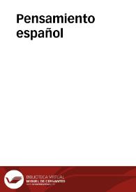 Pensamiento español | Biblioteca Virtual Miguel de Cervantes