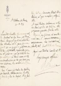 Carta de Rafael Altamira a Joaquín Sorolla. San Esteban de Pravia, 10 de septiembre de 1916 / Rafael Altamira | Biblioteca Virtual Miguel de Cervantes