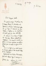 Carta de Rafael Altamira a Joaquín Sorolla. 12 de abril de 1912 / Rafael Altamira | Biblioteca Virtual Miguel de Cervantes