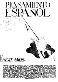 Pensamiento español. Año I, núm. 5, septiembre 1941 | Biblioteca Virtual Miguel de Cervantes