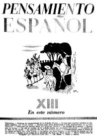 Pensamiento español. Año II, núm. 13, mayo 1942 | Biblioteca Virtual Miguel de Cervantes