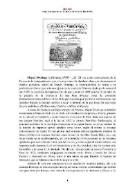 Miguel Domingo (Valencia, 1775? - ¿ ?) [Semblanza] / Felipe Rodríguez Morín | Biblioteca Virtual Miguel de Cervantes