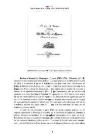 Ildefonso Mompié de Monteagudo  (Lorca, 1785 o 1786 - Valencia, 1855) [Semblanza] / Felipe Rodríguez Morín | Biblioteca Virtual Miguel de Cervantes