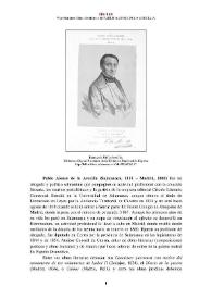 Pablo Alonso de la Avecilla (Salamanca, 1810 - Madrid, 1860) [Semblanza] / Pilar Martínez Olmo | Biblioteca Virtual Miguel de Cervantes