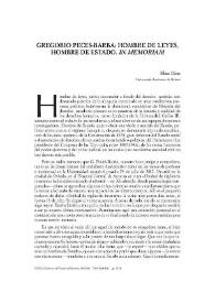 Gregorio Peces-Barba: Hombre de leyes, hombre de estado. "In memoriam" / Elías Díaz | Biblioteca Virtual Miguel de Cervantes