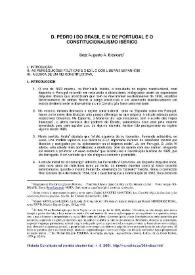 Pedro I do Brasil e IV de Portugal e o constitucionalismo ibérico / Braz Augusto A. Brancato | Biblioteca Virtual Miguel de Cervantes