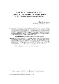 Democracia internacional, derecho humano a la democracia e intervención humanitaria / Hugo Omar Seleme | Biblioteca Virtual Miguel de Cervantes