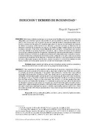 Derechos y deberes de indemnidad / Diego M. Papayannis | Biblioteca Virtual Miguel de Cervantes