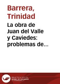 La obra de Juan del Valle y Caviedes: problemas de edición / Trinidad Barrera | Biblioteca Virtual Miguel de Cervantes