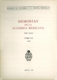Memorias de la Academia Mexicana de la Lengua. Tomo 7 [1945] | Biblioteca Virtual Miguel de Cervantes