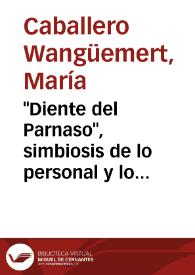 "Diente del Parnaso", simbiosis de lo personal y lo tópico en la poesía hispanoamericana del Barroco / María Caballero Wangüemert | Biblioteca Virtual Miguel de Cervantes