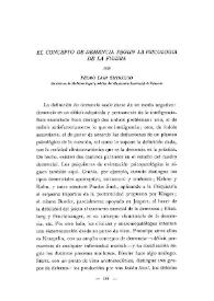 El concepto de la demencia según la psicología de la figura / Pedro Laín Entralgo | Biblioteca Virtual Miguel de Cervantes
