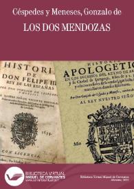 Los dos Mendozas / Gonzalo de Céspedes y Meneses | Biblioteca Virtual Miguel de Cervantes