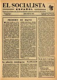 El Socialista Español : órgano central del P.S.O.E. Abril-mayo de 1955 | Biblioteca Virtual Miguel de Cervantes