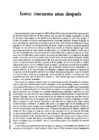 Lorca: cincuenta años después / Fernando Charry Lara | Biblioteca Virtual Miguel de Cervantes