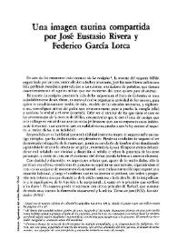 Una imagen taurina compartida por José Eustasio Rivera y Federico García Lorca / Marcelino Villegas | Biblioteca Virtual Miguel de Cervantes