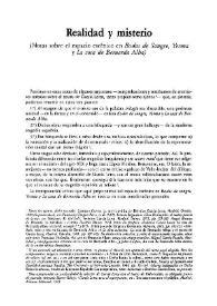 Realidad y misterio (Notas sobre el espacio escénico en "Bodas de Sangre", "Yerma" y "La casa de Bernarda Alba") / Ricardo Doménech | Biblioteca Virtual Miguel de Cervantes