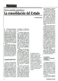 La consolidación del Estado: nuevos acuerdos autonómicos / Por Antonio Fontán | Biblioteca Virtual Miguel de Cervantes