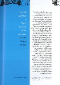 Fernando Quiñones y "Platero". La revista de una generación / Manuel Ramos Ortega | Biblioteca Virtual Miguel de Cervantes