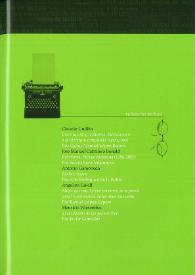Campo de Agramante: revista de literatura. Núm. 7 (primavera-verano 2007). Notas de lectura | Biblioteca Virtual Miguel de Cervantes