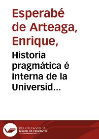 Historia pragmática é interna de la Universidad de Salamanca | Biblioteca Virtual Miguel de Cervantes