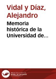 Memoria histórica de la Universidad de Salamanca | Biblioteca Virtual Miguel de Cervantes