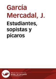 Estudiantes, sopistas y pícaros | Biblioteca Virtual Miguel de Cervantes