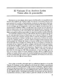 El Vaticano II en América Latina. Veinte años de posconcilio / Mario Boero | Biblioteca Virtual Miguel de Cervantes