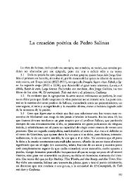 La creación poética de Pedro Salinas / Joaquín Casalduero | Biblioteca Virtual Miguel de Cervantes