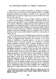 Un atentado contra la poesía castellana / Carlos Peregrín Otero | Biblioteca Virtual Miguel de Cervantes