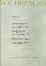 Voz de palma / Claudio Rodríguez | Biblioteca Virtual Miguel de Cervantes