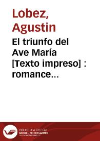 El triunfo del Ave María : romance histórico | Biblioteca Virtual Miguel de Cervantes
