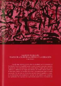 Valente en inglés: traducir a flor de la crítica y la creación / Louis Bourne | Biblioteca Virtual Miguel de Cervantes