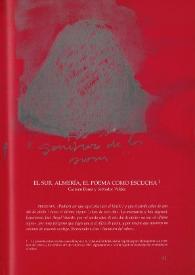 El sur, Almería, el poema como escucha / Carmen Bonet y Salvador Valdés | Biblioteca Virtual Miguel de Cervantes
