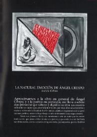 La natural emoción de Ángel Crespo / Antonio Colinas | Biblioteca Virtual Miguel de Cervantes