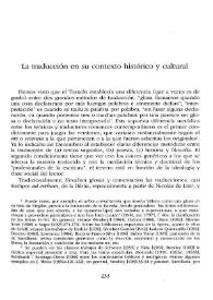 La traducción en su contexto histórico y cultural / Guillermo Serés | Biblioteca Virtual Miguel de Cervantes