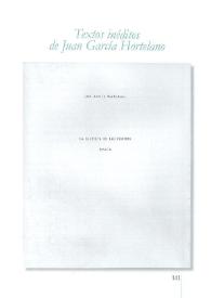 Textos inéditos de Juan García Hortelano | Biblioteca Virtual Miguel de Cervantes